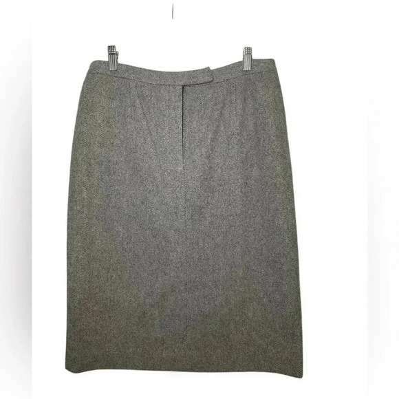 Lauren Ralph Lauren Petite Wool Blend Pencil Skirt 14P Gray Angora Lined - Picture 2 of 4